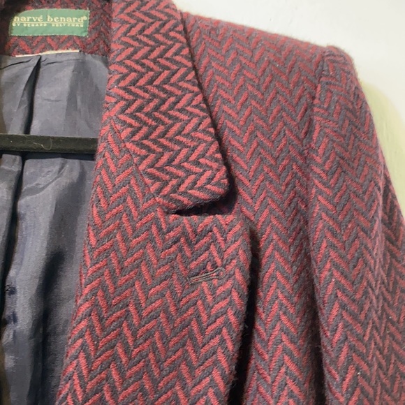 Vintage -Harve Bernard by Bernard Holtzman -Herringbone Tweed Blazer.Size Large - Picture 13 of 13